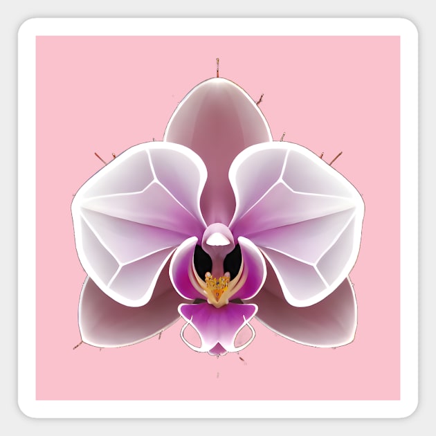 Style  Pink Orchid Collection are Made Up of Various Geometric Shape Magnet by animegirlnft
